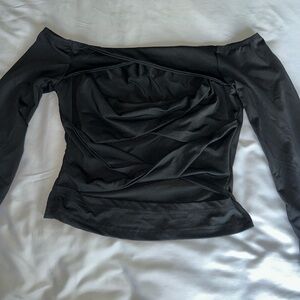 Elegant Black Off-Shoulder Top